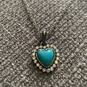 Turquoise Heart Pendant Necklace